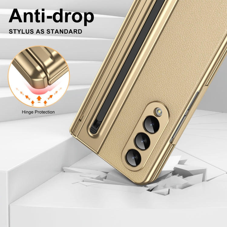 For Samsung Galaxy Z Fold4 Integrated PC + PU Phone Case with Pen / Pen Box