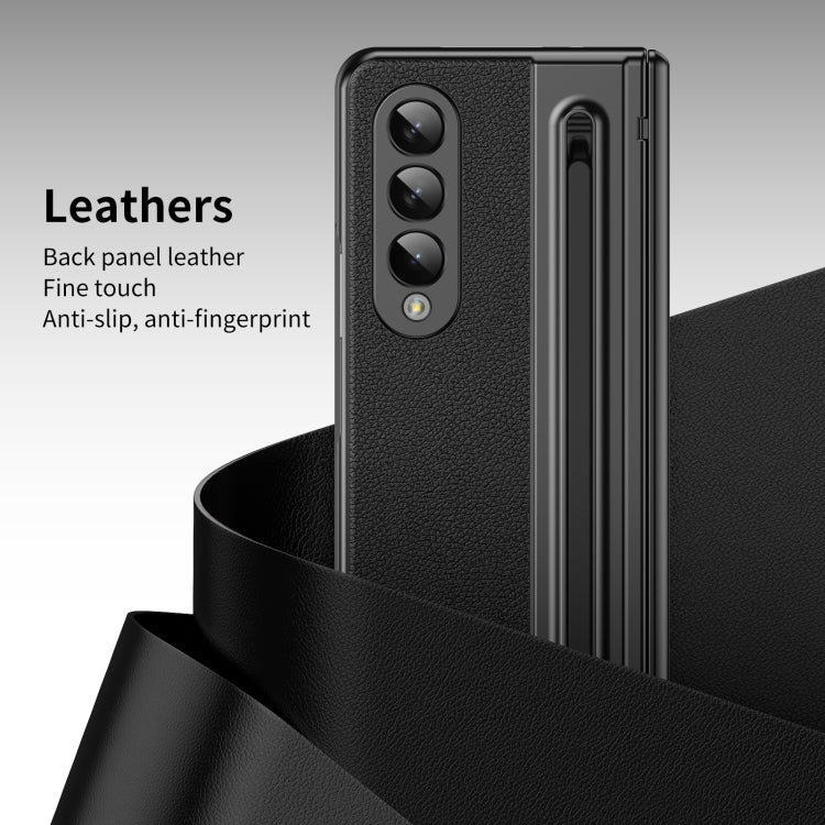 For Samsung Galaxy Z Fold4 Integrated PC + PU Phone Case with Pen / Pen Box