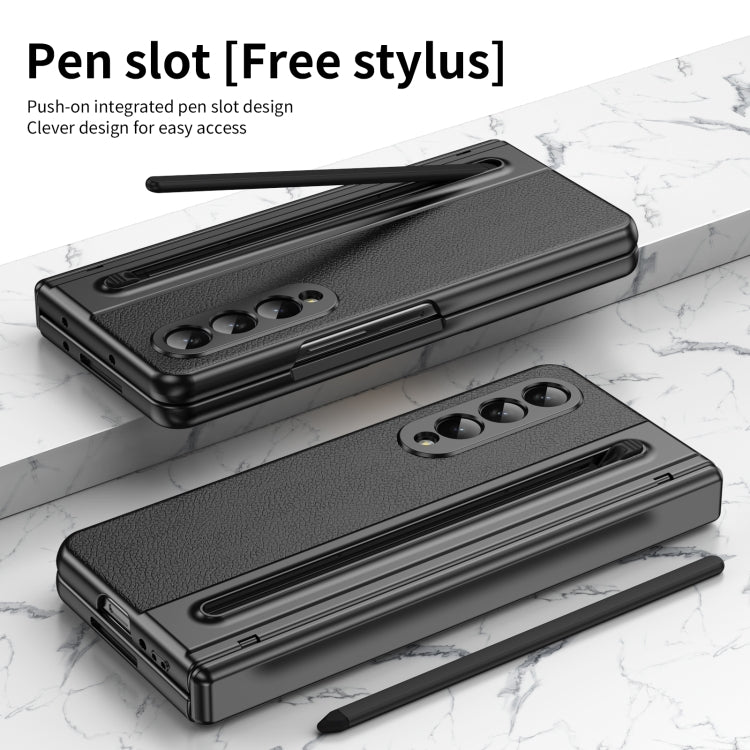 For Samsung Galaxy Z Fold4 Integrated PC + PU Phone Case with Pen / Pen Box