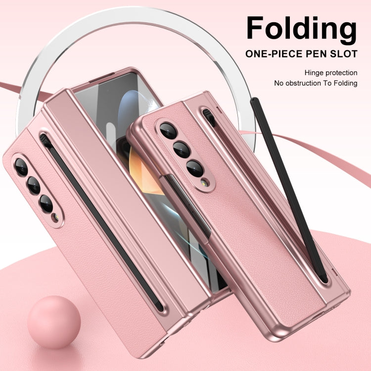 For Samsung Galaxy Z Fold4 Integrated PC + PU Phone Case with Pen / Pen Box