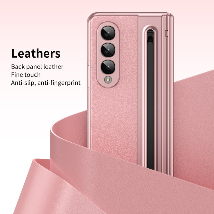 For Samsung Galaxy Z Fold4 Integrated PC + PU Phone Case with Pen / Pen Box