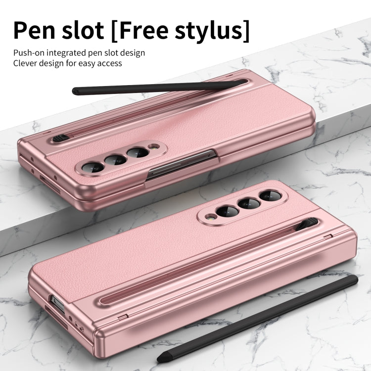 For Samsung Galaxy Z Fold4 Integrated PC + PU Phone Case with Pen / Pen Box