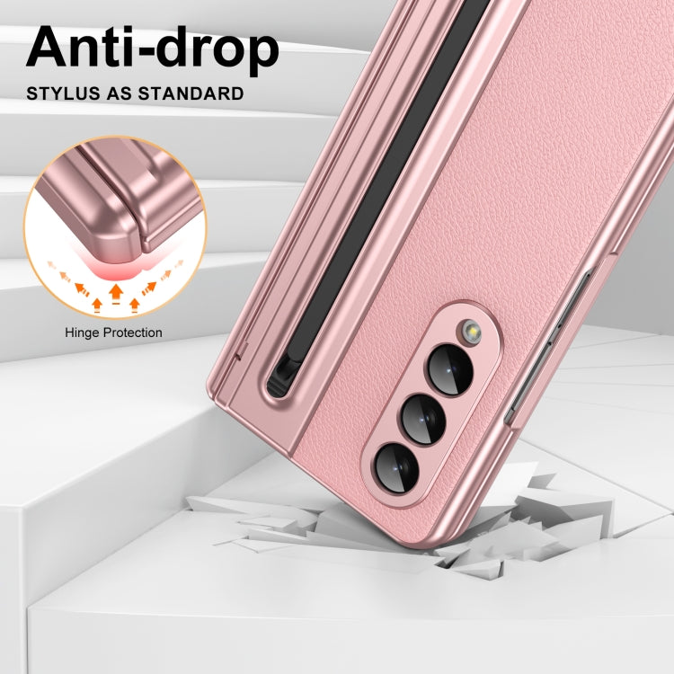For Samsung Galaxy Z Fold4 Integrated PC + PU Phone Case with Pen / Pen Box