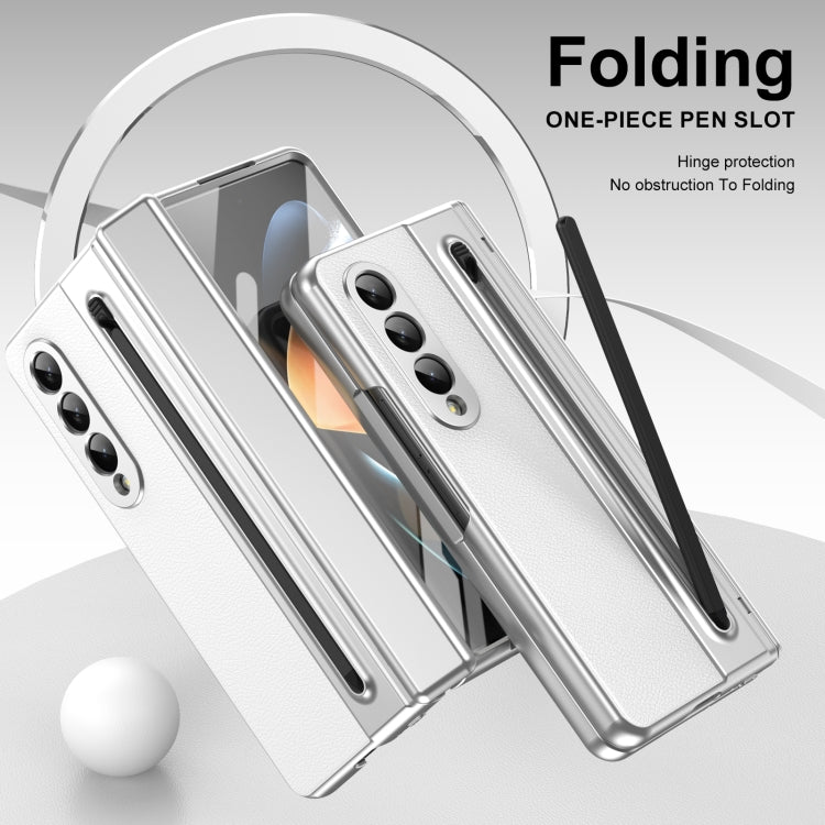 For Samsung Galaxy Z Fold4 Integrated PC + PU Phone Case with Pen / Pen Box