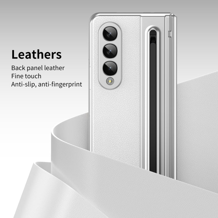 For Samsung Galaxy Z Fold4 Integrated PC + PU Phone Case with Pen / Pen Box