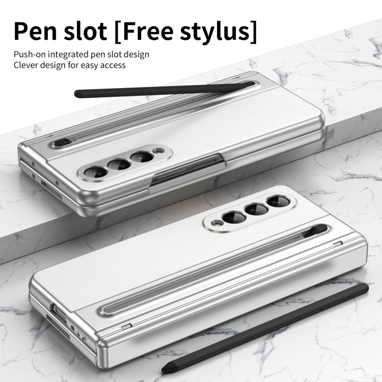 For Samsung Galaxy Z Fold4 Integrated PC + PU Phone Case with Pen / Pen Box