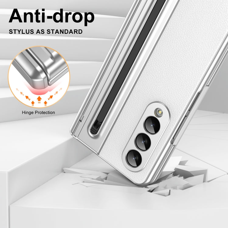 For Samsung Galaxy Z Fold4 Integrated PC + PU Phone Case with Pen / Pen Box