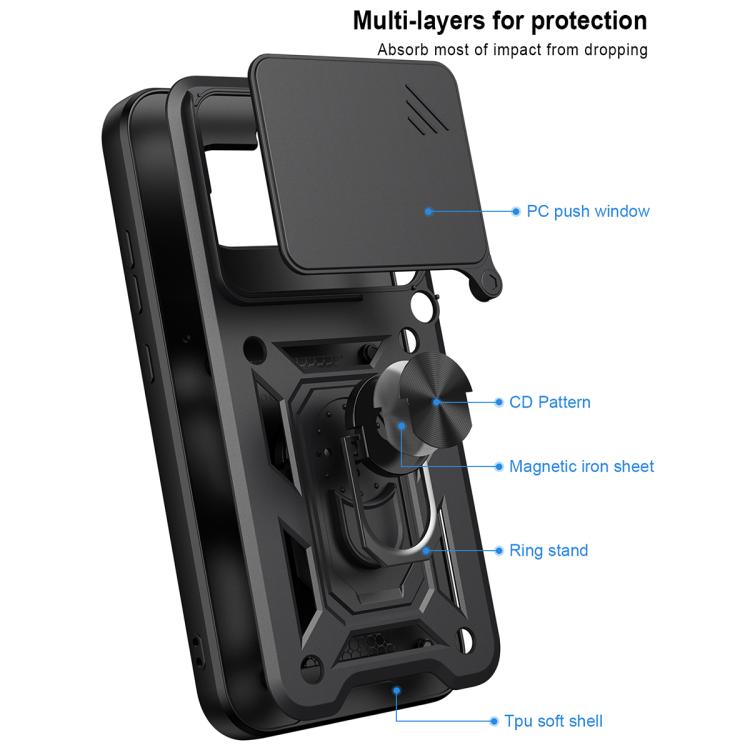 For Nothing Phone 4a Sliding Camera Cover Design TPU+PC Phone Case