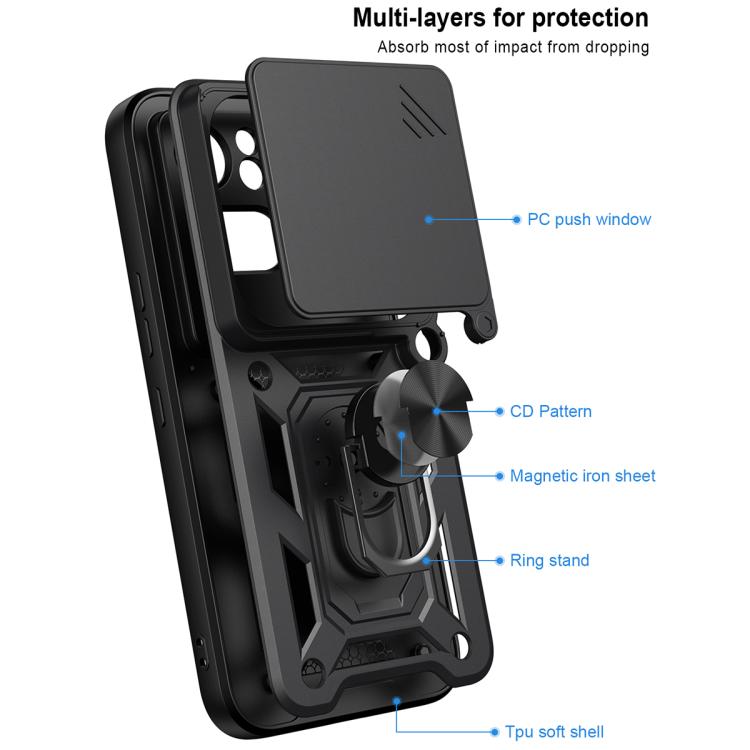 For Nothing Phone 4a Pro Sliding Camera Cover Design TPU+PC Phone Case