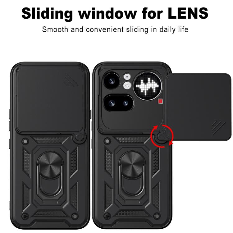 For Nothing Phone 4a Pro Sliding Camera Cover Design TPU+PC Phone Case