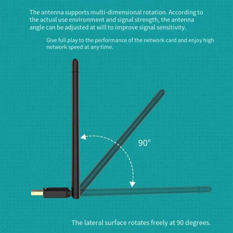 EDUP EP-AX300GS 300Mbps WiFi 6 Nano Wireless Dongle Single Band USB WiFi Adapter - Black