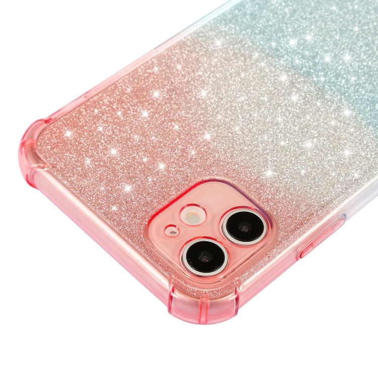For iPhone 11 Pro Gradient Glitter Powder Shockproof TPU Protective Case