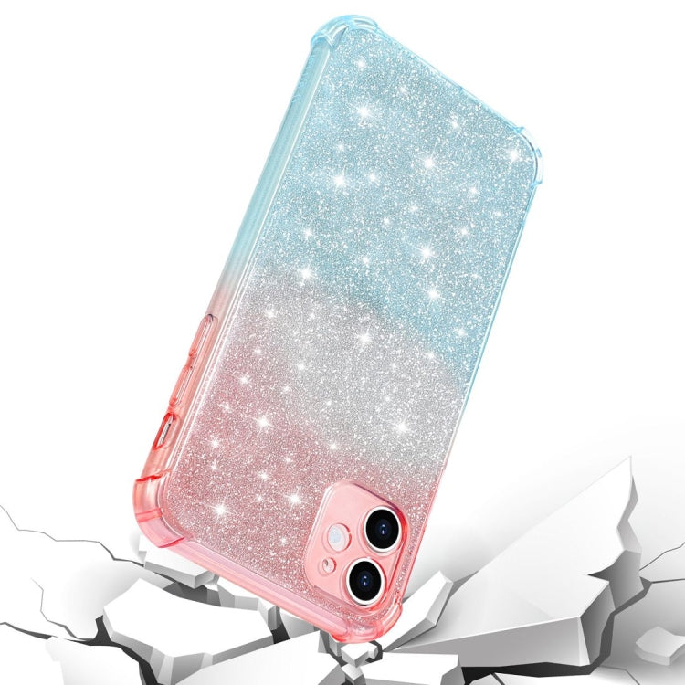 For iPhone 11 Pro Gradient Glitter Powder Shockproof TPU Protective Case