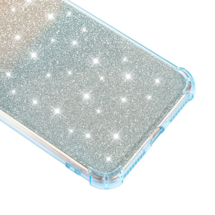For iPhone 8 Plus / 7 Plus Gradient Glitter Powder Shockproof TPU Protective Case