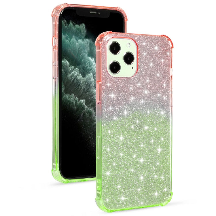 For iPhone 12 mini Gradient Glitter Powder Shockproof TPU Protective Case