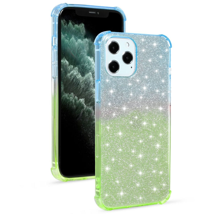 For iPhone 12 mini Gradient Glitter Powder Shockproof TPU Protective Case