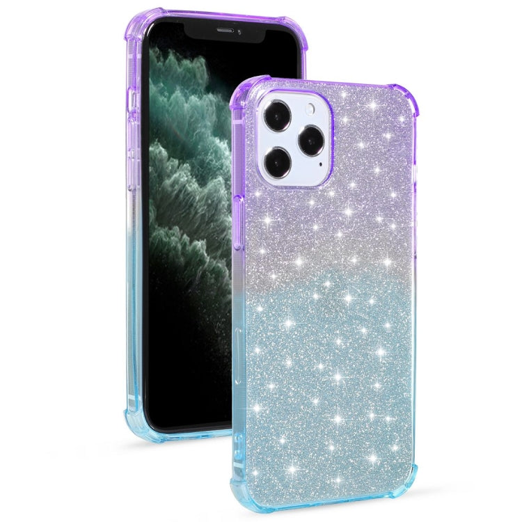 For iPhone 12 mini Gradient Glitter Powder Shockproof TPU Protective Case