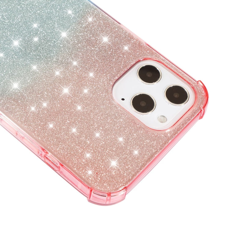 For iPhone 12 mini Gradient Glitter Powder Shockproof TPU Protective Case