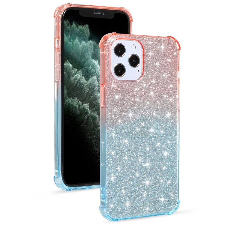 For iPhone 12 mini Gradient Glitter Powder Shockproof TPU Protective Case