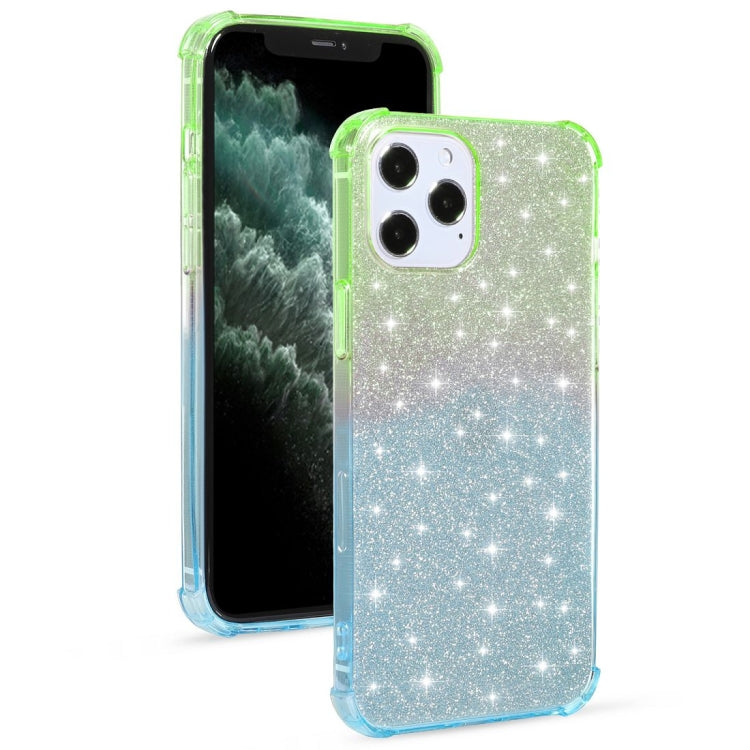 For iPhone 12 mini Gradient Glitter Powder Shockproof TPU Protective Case