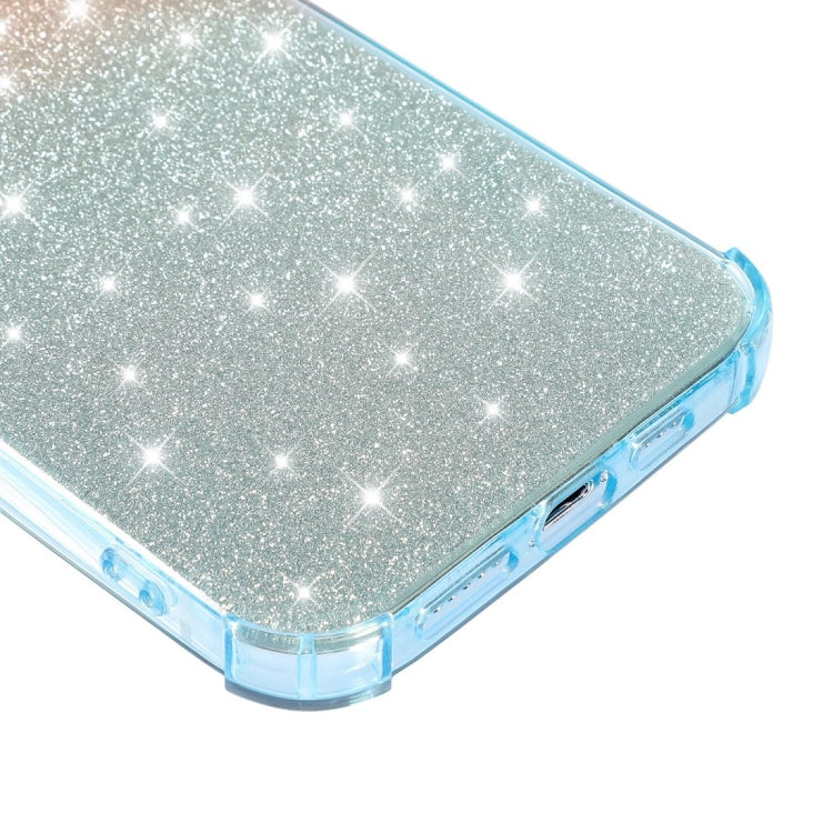 For iPhone 12 mini Gradient Glitter Powder Shockproof TPU Protective Case
