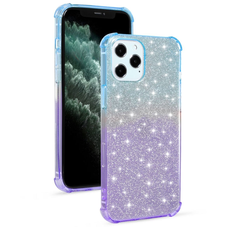 For iPhone 12 mini Gradient Glitter Powder Shockproof TPU Protective Case