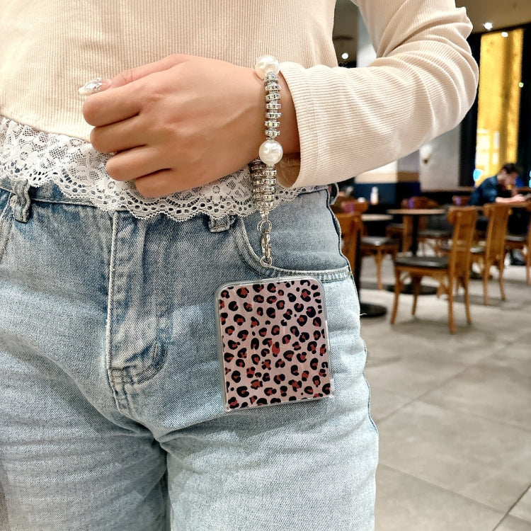 For Xiaomi Mix Flip Feather Leopard Pattern Integrated Phone Case with Bracelet