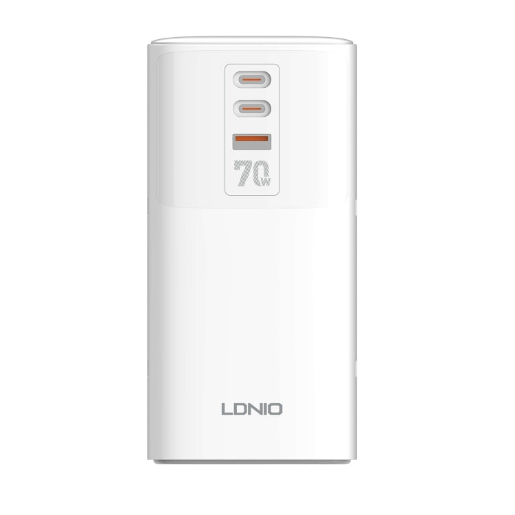LDNIO SC4396 70W Desktop Multi-function GaN Desktop Charger 2AC, 1U, 2C with 1 Socket, Plug:UK Plug - White