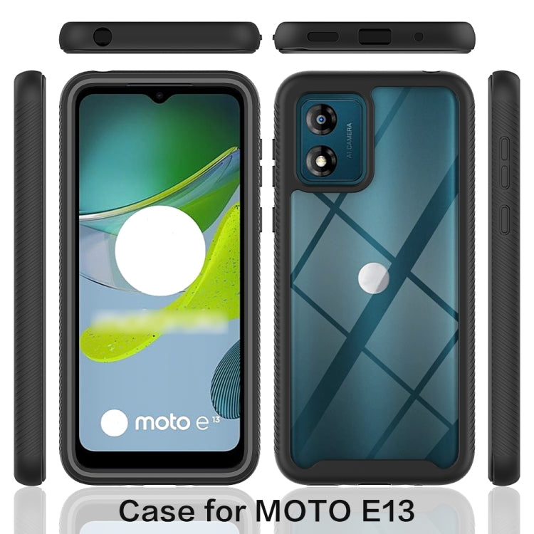 For Motorola Moto E13 Starry Sky Solid Color Series PC + TPU Phone Case with PET Film