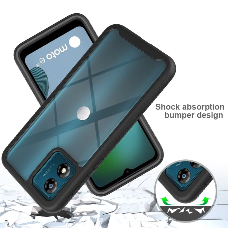 For Motorola Moto E13 Starry Sky Solid Color Series PC + TPU Phone Case with PET Film