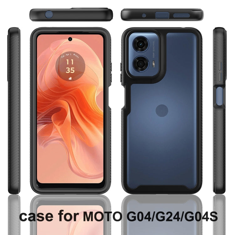 For Motorola Moto E14 / G24 / G04 / G04s Starry Sky Solid Color Series PC + TPU Phone Case with PET Film