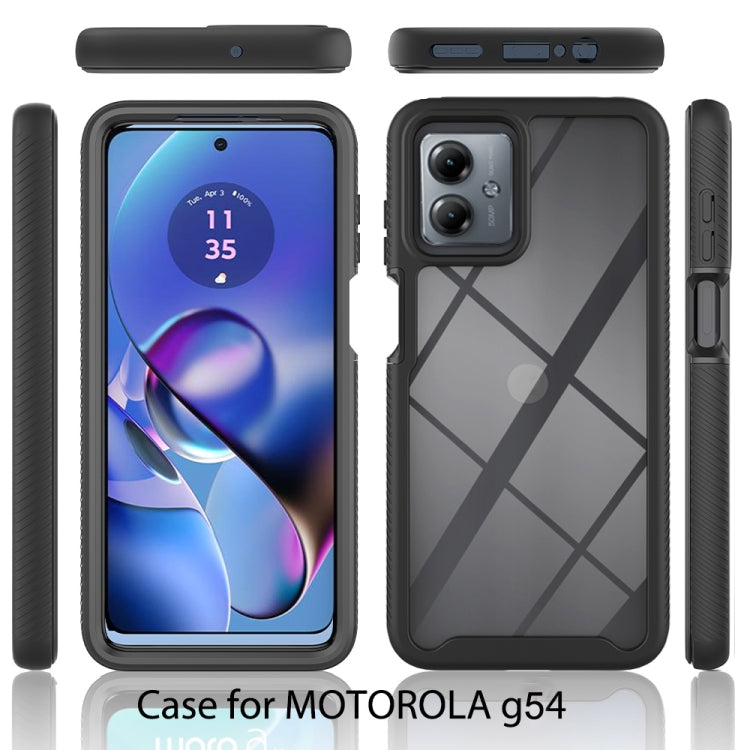 For Motorola Moto G54 Starry Sky Solid Color Series PC + TPU Phone Case with PET Film