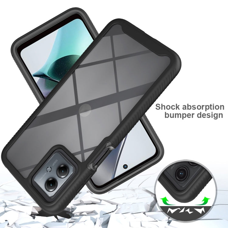 For Motorola Moto G54 Starry Sky Solid Color Series PC + TPU Phone Case with PET Film
