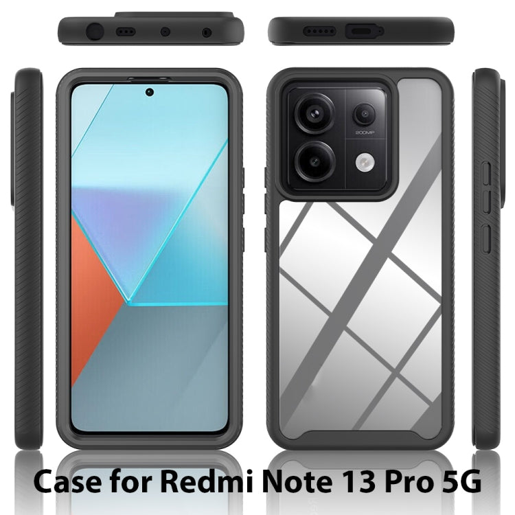 For Redmi Note 13 Pro 5G Starry Sky Solid Color Series PC + TPU Phone Case with PET Film