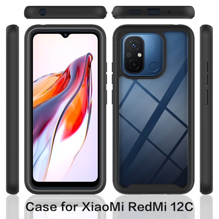 For Redmi 12C Starry Sky Solid Color Series PC + TPU Phone Case with PET Film
