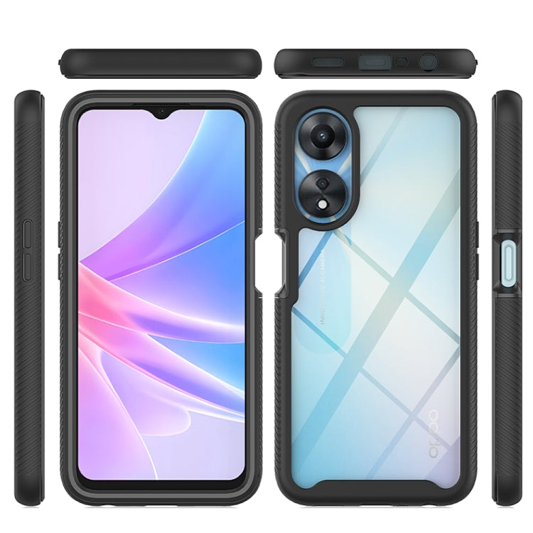For OPPO A78 5G Starry Sky Solid Color Series PC + TPU Phone Case with PET Film