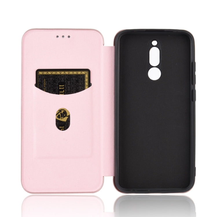 For Xiaomi Redmi 8 Carbon Fiber Texture Horizontal Flip TPU + PC + PU Leather Case with Card Slot