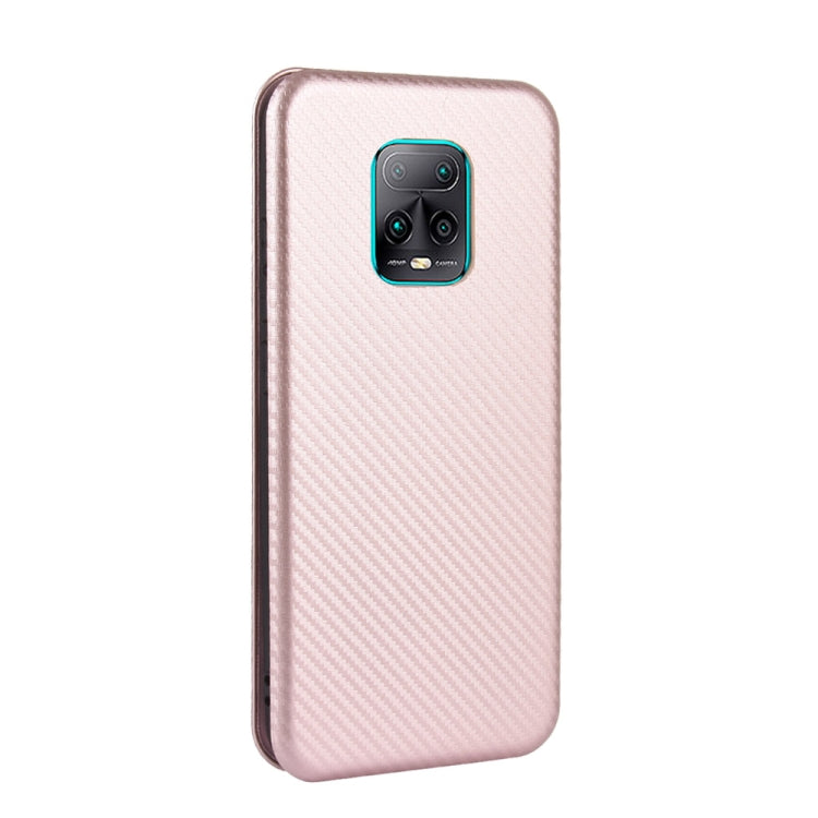 For Xiaomi Redmi 10X 5G Carbon Fiber Texture Horizontal Flip TPU + PC + PU Leather Case with Card Slot