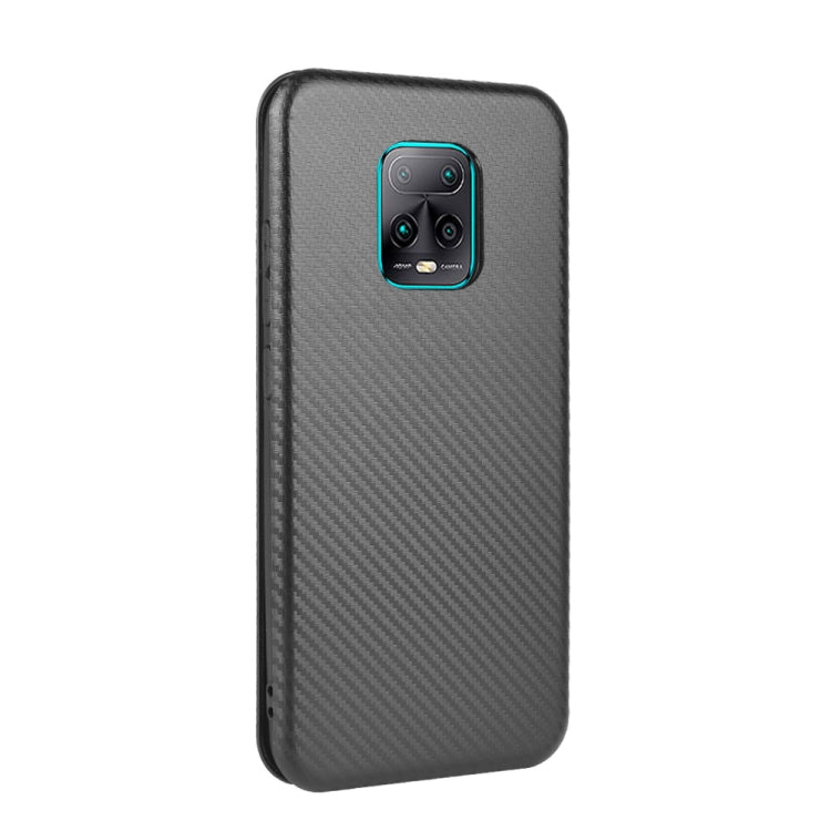 For Xiaomi Redmi 10X 5G Carbon Fiber Texture Horizontal Flip TPU + PC + PU Leather Case with Card Slot