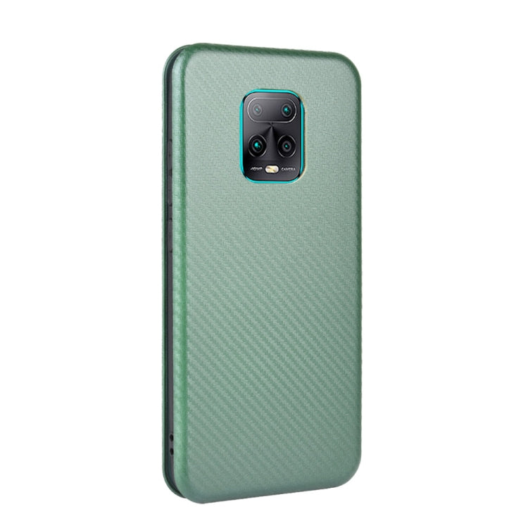 For Xiaomi Redmi 10X 5G Carbon Fiber Texture Horizontal Flip TPU + PC + PU Leather Case with Card Slot