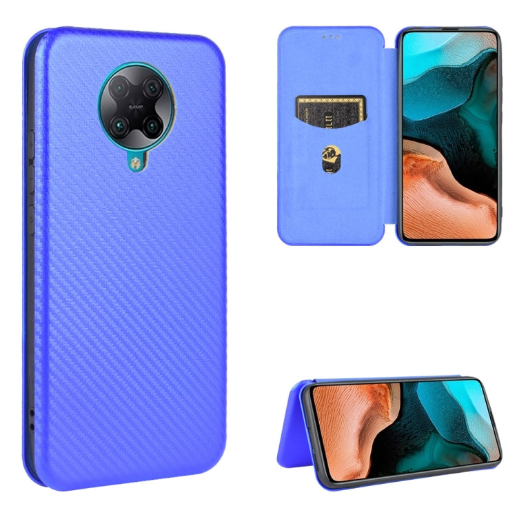 For Xiaomi Redmi K30 Pro Carbon Fiber Texture Horizontal Flip TPU + PC + PU Leather Case with Card Slot