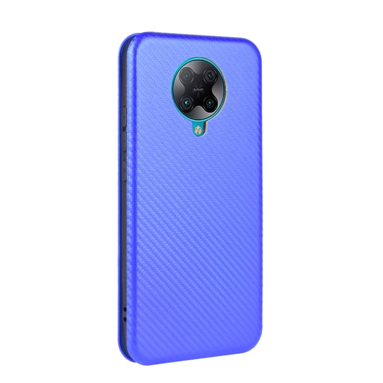 For Xiaomi Redmi K30 Pro Carbon Fiber Texture Horizontal Flip TPU + PC + PU Leather Case with Card Slot