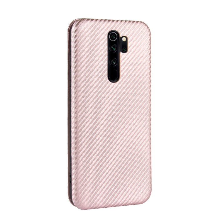 For Xiaomi Redmi Note 8 Pro Carbon Fiber Texture Horizontal Flip TPU + PC + PU Leather Case with Card Slot