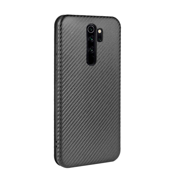 For Xiaomi Redmi Note 8 Pro Carbon Fiber Texture Horizontal Flip TPU + PC + PU Leather Case with Card Slot