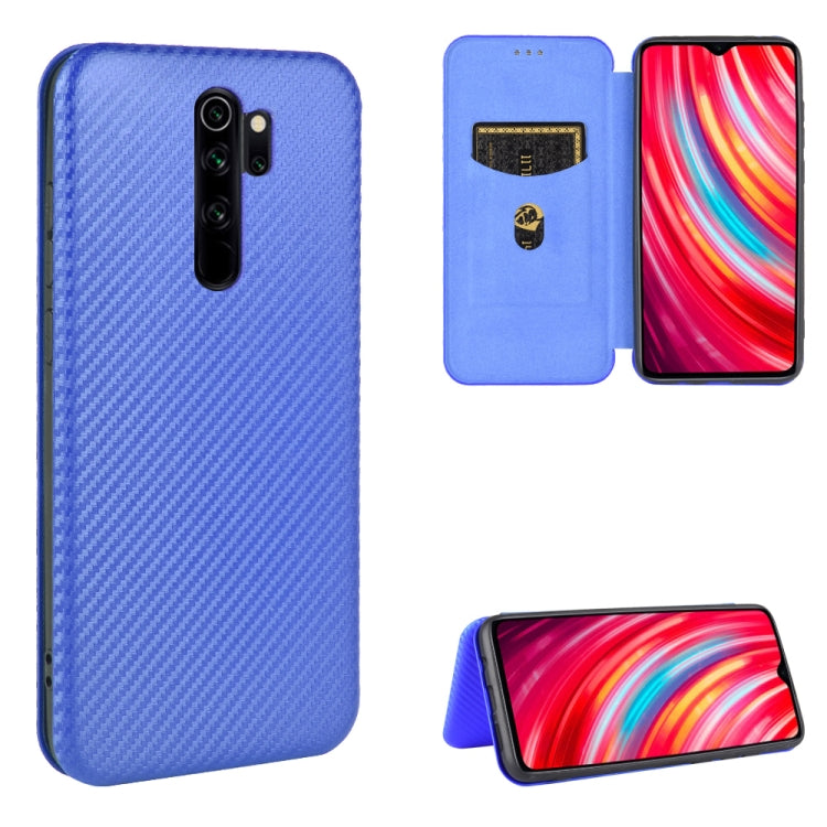 For Xiaomi Redmi Note 8 Pro Carbon Fiber Texture Horizontal Flip TPU + PC + PU Leather Case with Card Slot