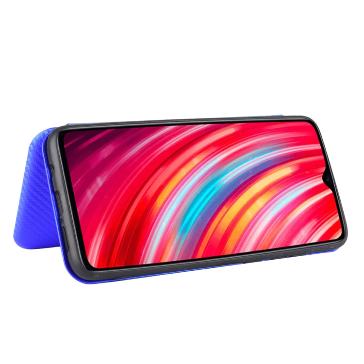 For Xiaomi Redmi Note 8 Pro Carbon Fiber Texture Horizontal Flip TPU + PC + PU Leather Case with Card Slot