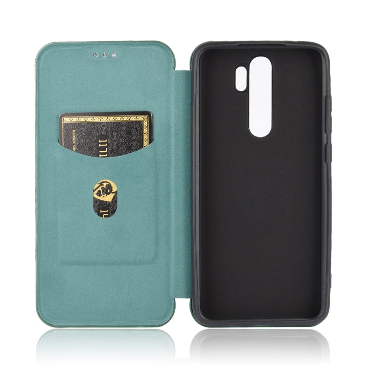 For Xiaomi Redmi Note 8 Pro Carbon Fiber Texture Horizontal Flip TPU + PC + PU Leather Case with Card Slot