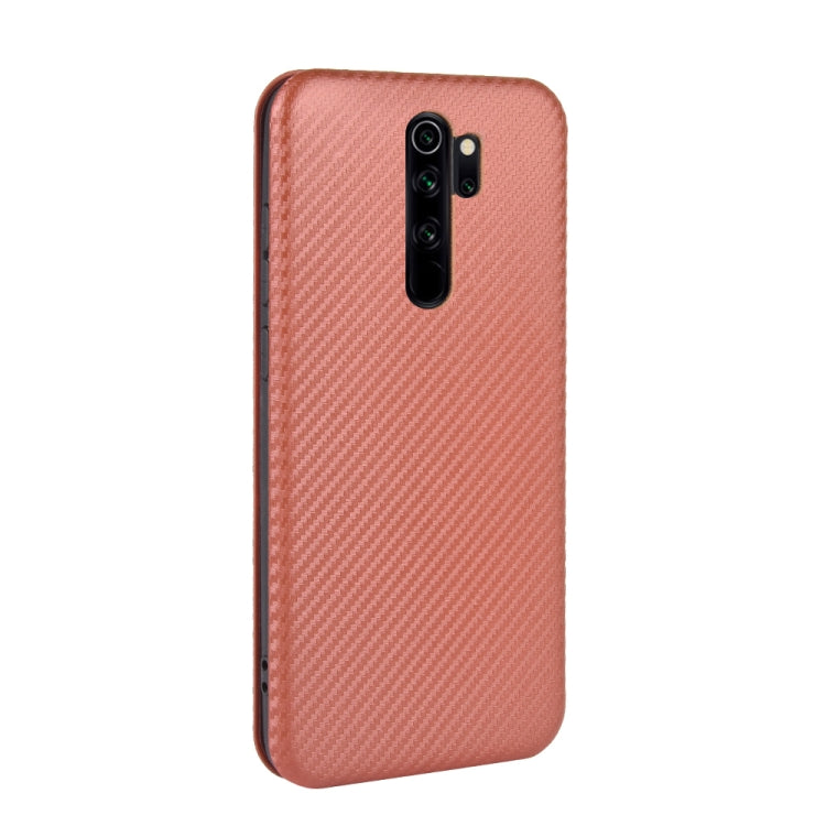 For Xiaomi Redmi Note 8 Pro Carbon Fiber Texture Horizontal Flip TPU + PC + PU Leather Case with Card Slot