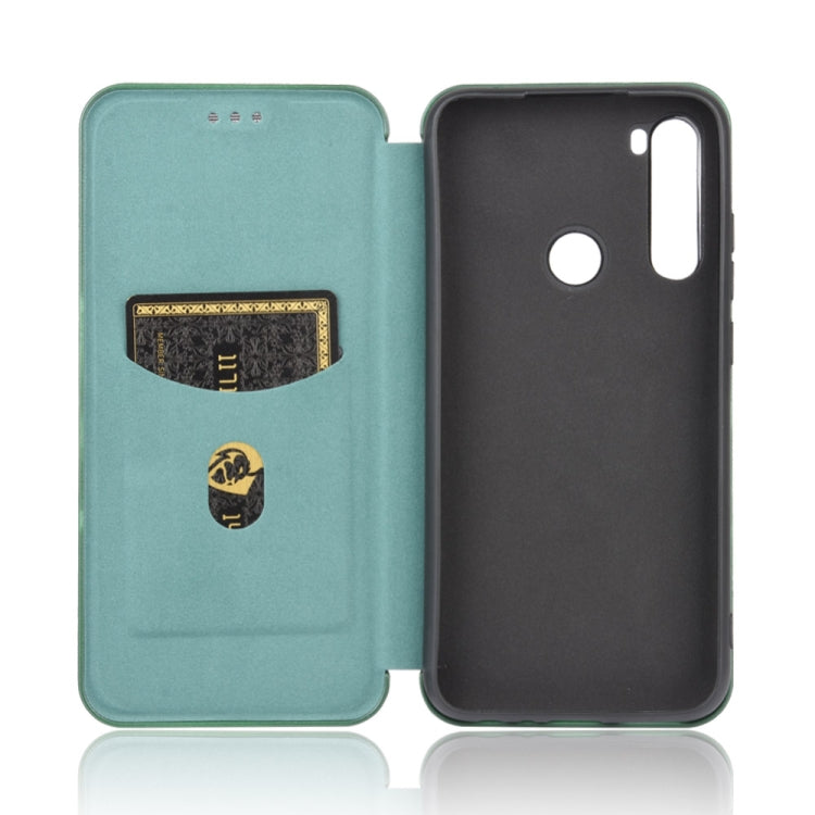 For Xiaomi Redmi Note 8T Carbon Fiber Texture Horizontal Flip TPU + PC + PU Leather Case with Card Slot