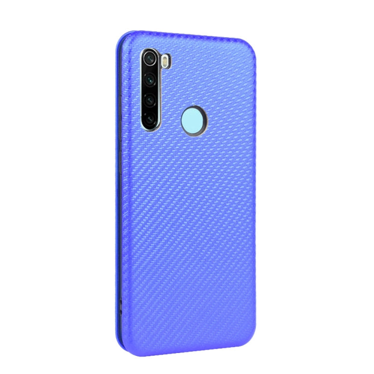 For Xiaomi Redmi Note 8 Carbon Fiber Texture Horizontal Flip TPU + PC + PU Leather Case with Card Slot
